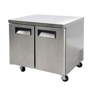 48" 2 Door Under Counter <b>Freezer</b> American Style Work Table With Drawers - Product Image 2