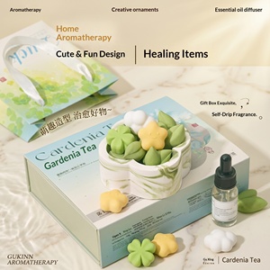 Set de Regalo de Aromaterapia Trébol de Cuatro Hojas, Lindo Kit de Fragancias Curativas con Aceite Esencial para Decoración del Hogar - Product Image 2