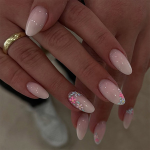 24 <span class=keywords><strong>Uñas</strong></span> Postizas Francesas Cortas Cuadradas, Sencillas y Modernas, con Adhesivos ABS, Kit de Herramientas, Suministros para <span class=keywords><strong>Uñas</strong></span> al por Mayor, Baratos - Product Image 1