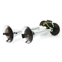 Corne à air pneumatique universelle pour voiture, double trompette, 130 dB, 12 V/24 V, train, voiture, camion, sirène, signal d'alarme de sécurité
