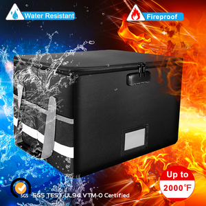 YHX nuevo portátil de viaje seguro ignífugo expansión carpeta de archivos organizador impermeable caja de documentos con cerradura - Product Image 2