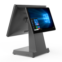 Sistema POS de Pantalla Táctil Dual de 15.6 Pulgadas, Caja Registradora Todo en Uno, Intel Core I3/i5, Windows 10/11, Wi-Fi 6