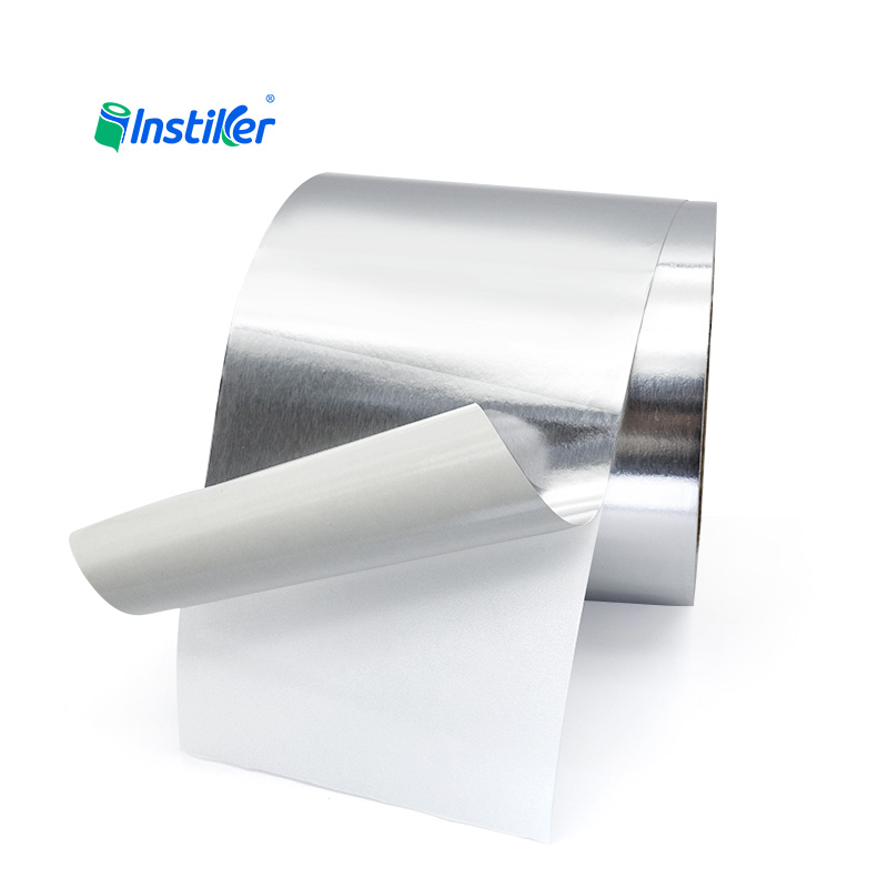Metallic Silver Paper Single-Sided Adhesive Film Roll-Self-Adhesive Stickers