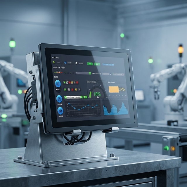Industrial HMI Panel 21.5 Inch RS485/RS232 All in One Ip65 Touch Screen Monitor Computer Industrial Panel PC with NFC Function