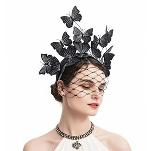 En gros Coucoland Fascinator papillon, Bandeau couronne Monarch, Coiffe pour fête du thé et déguisement d'Halloween pour femmes en silicone - Product Image 1