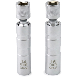 14mm&amp;16mm Magnetic Swivel Spark Plug Socket Thin Wall Magnetic Rotating 3/8" Drive 12 <strong>Point</strong> Spark Plug Socket <strong>Removal</strong> <strong>Tool</strong> - Product Image 1
