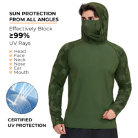 Sudadera con Capucha para Pesca UPF 50+ para Hombre, 88/12 Poliéster Spandex con Máscara Integrada y Protector de Cuello para Senderismo al Aire Libre OEM/ODM