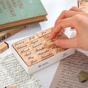 1 hộp vào tuần tháng kỹ thuật số Sổ tay tem Thiết lập ngày kế hoạch thời gian trang trí in ấn vật liệu tem - Product Image 3