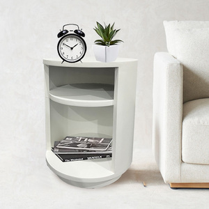 White Mdf OAK/Recycled <strong>Pine</strong> 2 Layers <strong>Corner</strong> Wall Mounted Cabinet <strong>Shelf</strong> - Product Image 2