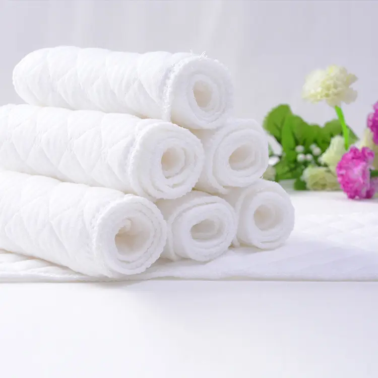 3層綿100% 柔らかく通気性のあるベビーガーゼおむつパッド新生児布おむつ洗えるナプキン