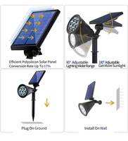 Imperméable à l'eau Multi Couleur RVB Led Solaire Voie Paysage Spot Lumière Jardin Extérieur