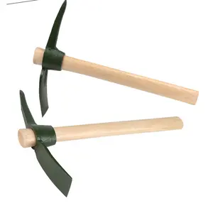 Accesorios de herramientas de jardín para uso doméstico, mango de madera dura, pickaxe