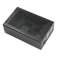 Bssy) Raspberry Pi 5 4GB RAM BCM2712 Kit de Placa de Desarrollo Modelo Cortex-A76 CPU, Aleación de Aluminio con Ventilador 3007 y Fuente de Alimentación