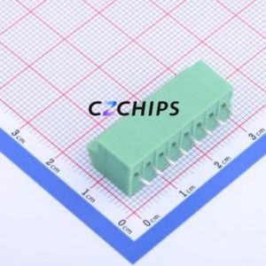 KF250NH-3.5-8P Spring Terminal Block Through hole Component (THT),P=3.5mm Connector 1x8P 3.5mm Green 8P - Product Image 2
