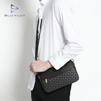 10 Stuks Custom Hoge Kwaliteit Custom Logo Messenger Bags Lederen Custom Reis Schoudertas Telefoon Crossbody Tassen Voor Mannen