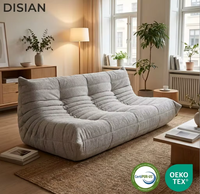 Modernes Modulares Lazy Sofa Set aus Samtstoff, Boden-Sitzsack, Ecksofa für den Großhandel