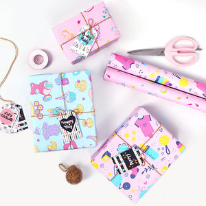 กระดาษห่อกระดาษวันเกิดรูปสัตว์น่ารัก80กรัมกระดาษห่อ - Product Image 2