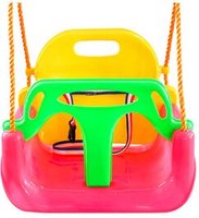 Chaise Balançoire 3-en-1 en Plastique Haut de Gamme pour Enfants, Installation Facile, Design Moderne, Idéale pour Jardin, Cour, Parc, École - Meilleure Vente