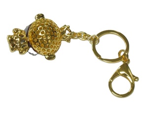 Mạ vàng hợp kim kẽm phim hoạt hình khỉ KEYCHAIN-Rhinestone-Studded vương miện quyến rũ với màu hồng và màu xanh điểm nhấn - Product Image 4