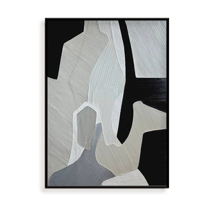 Commercio all'ingrosso astratto latte e caffè dipinto a olio fatto a mano per la decorazione del soggiorno - Product Image 6