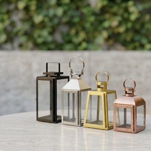 Wholesale Modern Metal/Glass Mini Tea Light Holder Decorative Lanterns for Tabletop Home & Garden - Product Image 2