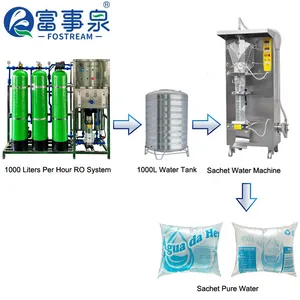 Máquinas automáticas de saquinhos de água mineral AS1000 500 ml para fazer sacos de água potável