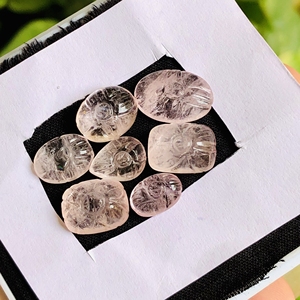 100% genuino Rosa morganita tallada piedra preciosa para la fabricación de joyas tamaño de elección múltiple - Product Image 2