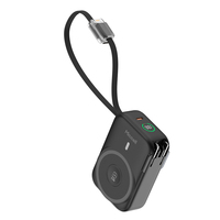 Miccell - Baterías Portátiles de 35 W y 10000 mAh, 3 en 1, con Salida de CA, Soporte y Cable de Carga para iPhone de 20 W