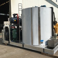 Machine à glace en flocons d'eau douce industrielle haute productivité 25 tonnes/24h avec pompe et moteur pour abattoir