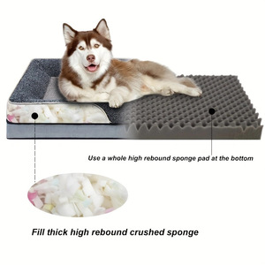 Lit orthopédique lavable pour chien avec mousse de soutien alvéolée, housse amovible et fermeture éclair invisible — Personnalisation OEM/ODM - Product Image 2