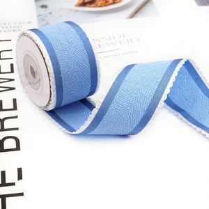 Nouvel Arrivage Ruban en Polyester Préppy de 3,8 cm avec Bordure en Dentelle Contrastante pour Bordure d'Uniforme Scolaire 5 Yards/Rouleau - Product Image 5