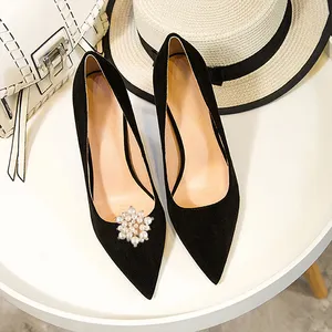 High Quality Wedding Pearl Shoe Clips Flower Shoe Accessories Detachable Shoe Buckle Metal