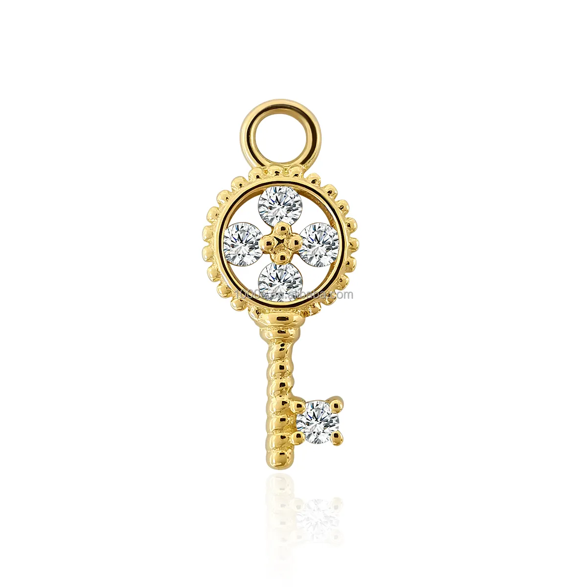 Wholesale 14K Solid Gold With Moissanite Charm Pendant Design For Jewelry Bracelet Making
