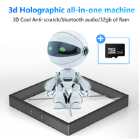 Ventilador con Pantalla Holográfica Inteligente SANNAN de 65 cm - Control Remoto/WiFi/Aplicación, Resolución 2000x768, Memoria de 32 GB para Publicidad Dinámica en 3D