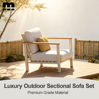 Modernes Aluminium-Outdoor-Sofa-Set Wasserdichtes Sonnenschutz-Gartenmöbel für Hof & Villa