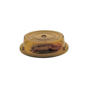 Copertura per alimenti a microonde da 10 pollici copertura per piatti rotondi ODM OEM copertura per alimenti in plastica trasparente ambra - Product Image 1