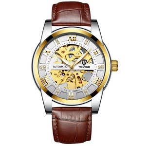 Drioshipping Men Luxury Brand <b>Automatic</b> Wrist <b>Watches</b> Fashion Leather Strap Luminous Male Mechanical <b>Watch</b> Custom Logo - Product Image 1