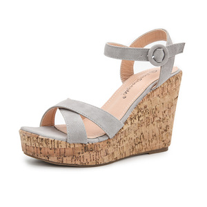 Sandales à talons compensés pour femmes, chaussures d'été à plateforme, à la mode - Product Image 3