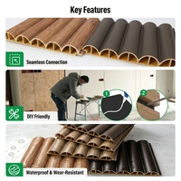 Revêtement mural en PVC nervuré Pima moderne - Imperméable, insonorisant, ignifuge, isolation thermique, écologique, modèle PW 20530 pour