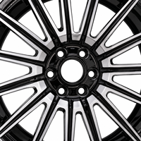 Jantes en alliage d'aluminium AL 19 20 pouces 5x112 pour Mercedes Benz, design multi-rayons en maille, finition noir brillant usiné, en promotion