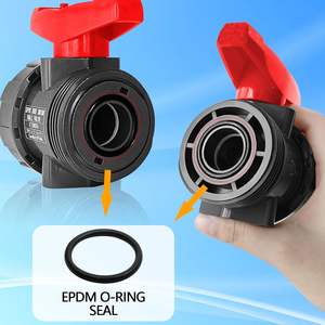 China Factory Prices Manufacturer High Quality Dark Grey <strong>UPVC</strong> DIN DN20 <strong>UPVC</strong> Double Union <strong>Ball</strong> <strong>Valve</strong> - Product Image 6