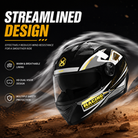 Casque de moto de course intégral en PP avec double visière, protection solaire et rembourrage EPS pour la conduite à moto