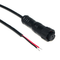 Connecteur étanche M12 à 2 broches, prise mâle et femelle à 2 fils, connecteur LED avec câble d'extension IP68 de 20 cm pour bandes lumineuses LED