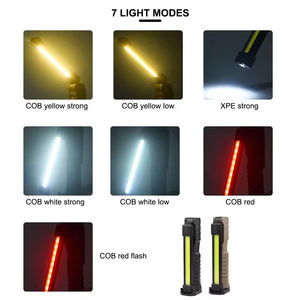 Portable dual-core task rechargeable light-emitting diode work light <b>hook</b> <b>magnet</b> universal serial bus car inspection light - Product Image 5