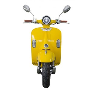 Scooter Eléctrico RACCEWAY E-RETRO Amarillo Brillante, Motor de 2000W/1000W, Alcance de 80 km por Carga, Batería Extraíble de 60V, 45 km/h, 150 kg, Amarillo Brillante - Product Image 5