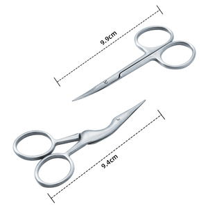 Tijeras de acero inoxidable curvo para manicura y cutículas, para belleza y corte de pelo de cejas, personalizadas, profesionales, para hombres y mujeres - Product Image 3