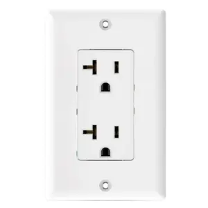 USA type/American 20 Amp 125V Decorator Receptacle Outlet, Non-Tamper-Resistant receptacle, White