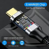 Kabel Video USB 3.1 Gen 2 Tipe-C Male ke Female Konduktor Tembaga Paduan Aluminium untuk PC Switch Pengisian Daya Transmisi Video
