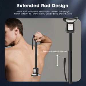 Nueva <span class=keywords><strong>afeitadora</strong></span> trasera eléctrica Resuxi <span class=keywords><strong>para</strong></span> hombres con mango largo desmontable y extensible con recortadora de pelo <span class=keywords><strong>corporal</strong></span> con bloqueo de viaje - Product Image 5