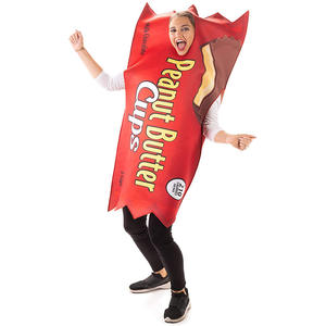 Dewasa uniseks cangkir selai kacang dan coklat Bar kostum pasangan permen lucu pakaian maskot Halloween untuk Purim - Product Image 2